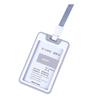 ID Name Card Sleeves 17' Lanyards Badges Pendant Kit Waterproof Non-scratch Fit for Factory Worker Office Staff Student
