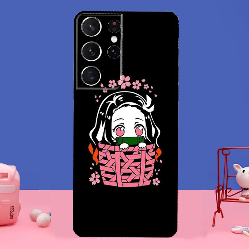 Etui Demon Slayer Kimetsu no Yaiba dla Samsunga Galaxy S21 S22 Ultra S20 FE S8 S9 S10 Note 10 Plus Note 20 Ultra Coque