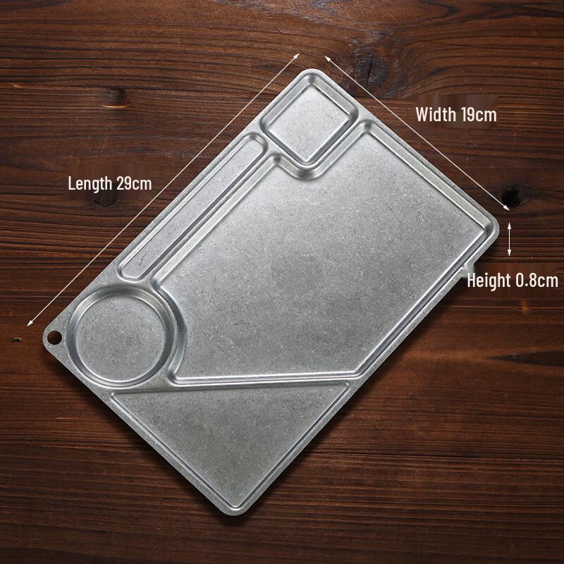 

Stainless Steel 5-Compartment Oval Divided Plate