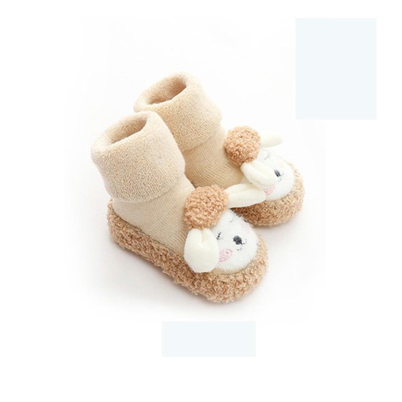 

Детские носки Детские осенне-зимние толстые и пушистые хлопковые теплые тапочки на толстой подошве Украшенные мультяшными животными Детские носки 24M