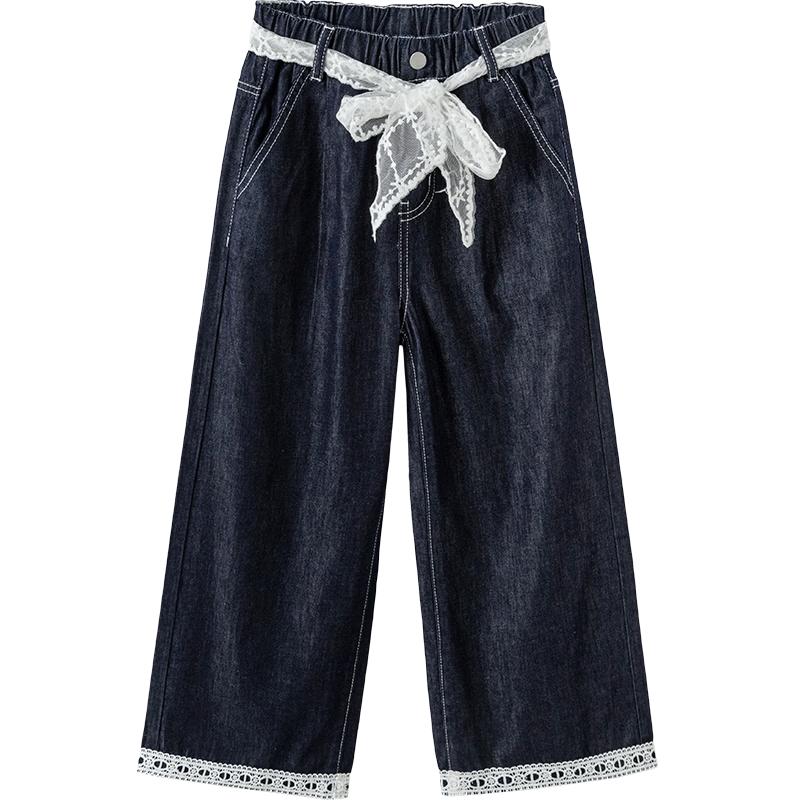 Balabala Girls Summer Straight-Leg Jeans 120
