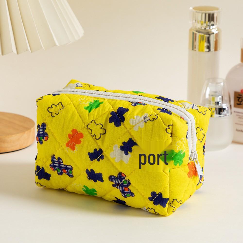 Damen Kosmetiktasche mit Blumenmuster | Lippenstift-, Kabel- und Geldbörsen-Organizer