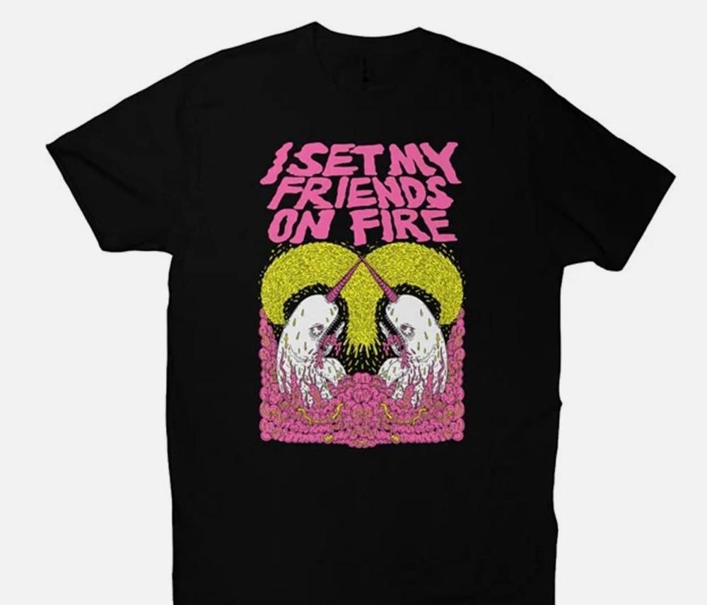 

НОВИНКА I set my friends on fire Колекція Банд Чорна Всі Розміри унісекс Сорочка Унісекс Футболка S