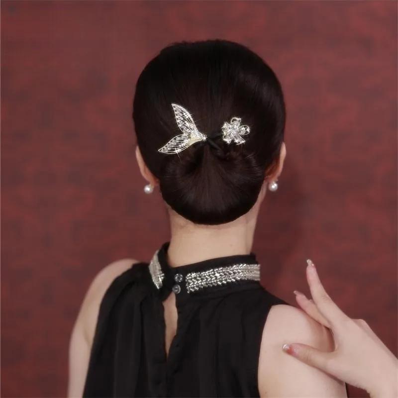 Ins Style Elegant Lazy Hair Curler Fshion Flower Fashion Flower Roller Hair Curler Lazy Hairpin Butterfly Hair Clips For Girls