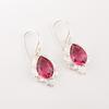 Pink Tourmaline Gemstone Earrings 925 Sterling Silver Jewelry Anniversary Gift EE-163-16