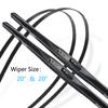 3x For Ssangyong Rexton Y200 MK1 2002~2017 Wiper Blades Window Front Rear Set Windscreen Windshield Brushes U J Hook