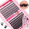 Single Cluster D Curved Hair False Eyelash Set 10-18Mmdiy Segmented Grafting Thick Eyelashes