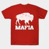 Men Black Print T-shirt Bills Mafia No-Cut Transfer Paper Print Cotton Tshirt