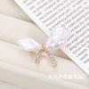 Temperament Diamond Bow Brooch Light Luxury Niche Design Pin Shirt Suit Anti-light Accessories