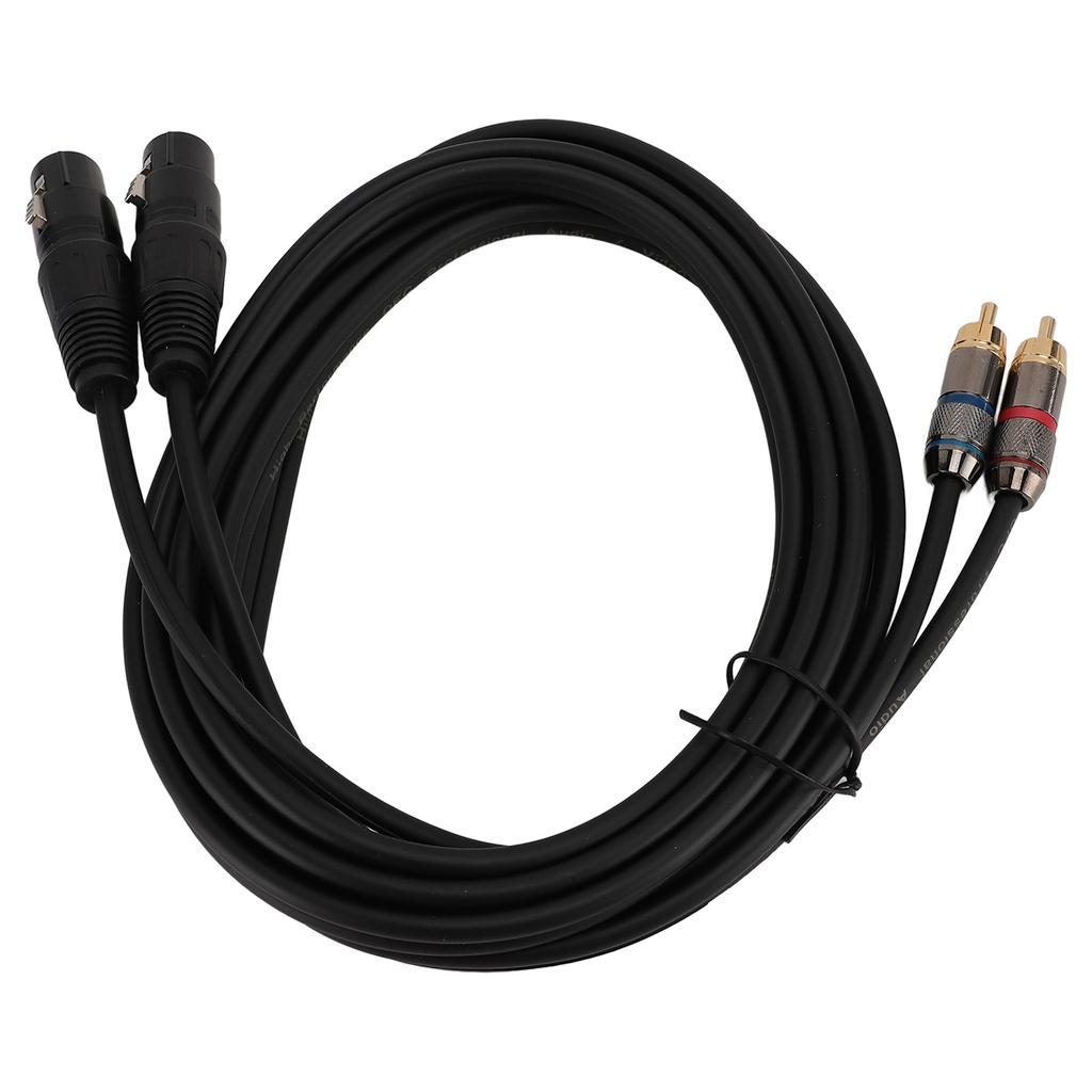 Dual Male to Dual XLR Female Cable 22AWG Copper PVC Casing XLR Cord for Amplifier Mixer 3 Meters