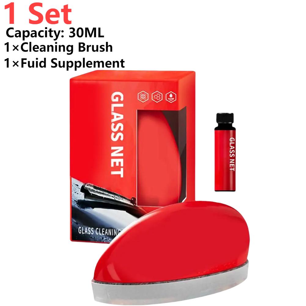 Car Glass Oil Film Remover Glass Polishing Compound Windshield Cleaner Car Glass Polishing Clear Window Auto Detailing Brush