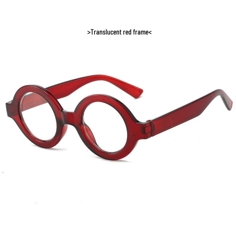 

Ретро круглые очки для чтения в полной оправе с белыми линзами - Художественный дизайн для пожилых +350