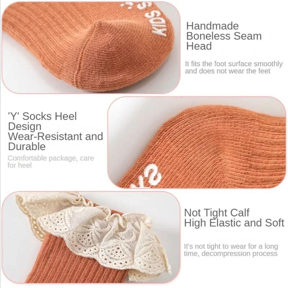 Non Slip Dots Kids Mid Calf Socks Mid Calf Length Toddler Floor Socks Baby Socks  Baby Daily Wear