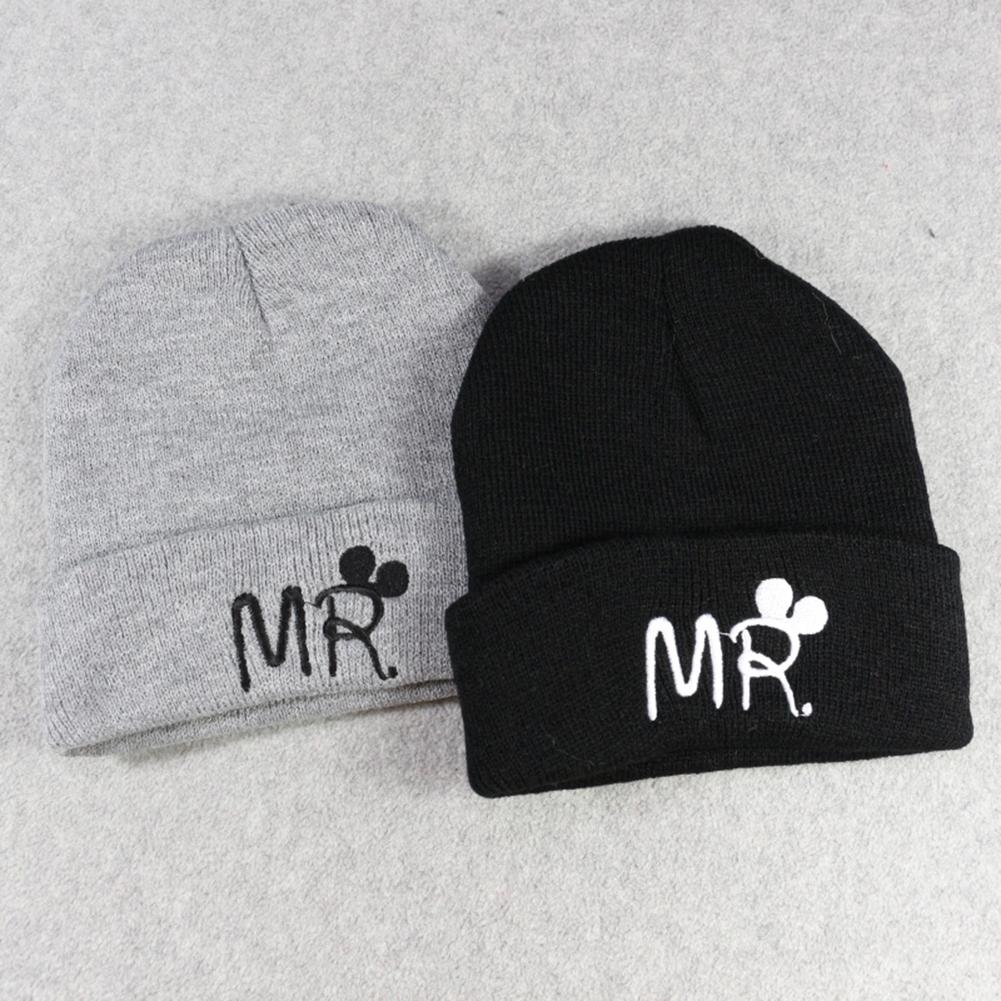 Children Creative Cartoon Bow-knot Embroidery Beanie Hat Breathable Knitted Cap for Winter