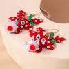 Xmas Tree Christmas Drop Earrings Party Festival Wreath Circle Earrings New Year Earrings  Holiday