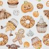 Outdoor Dekostoffe Oxford - Motiv Halloween-Kekse