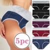 Dámská sexy móda Velká velikost Barevné Bump Buttocks Splicing Kalhotky 5PC