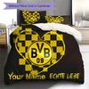 Custom Name BVB Bedding,Quilt Set Quilt Cover Pillowcase Home Birthday Gift(1 * Duvet Cover + 2 * Pillowcase, Without Core) -HE41