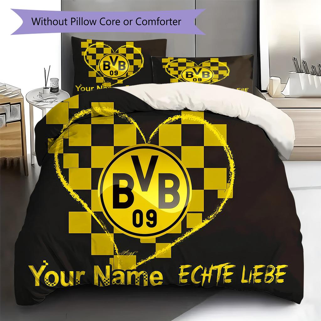 Custom Name BVB Bedding,Quilt Set Quilt Cover Pillowcase Home Birthday Gift(1 * Duvet Cover + 2 * Pillowcase, Without Core) -HE41