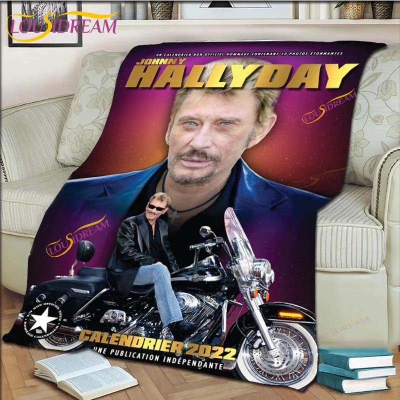 Johnny Hallyday Warm Plush Flannel Blanket Throw Blanket for Living Room Bedroom Bed Sofa Picnic