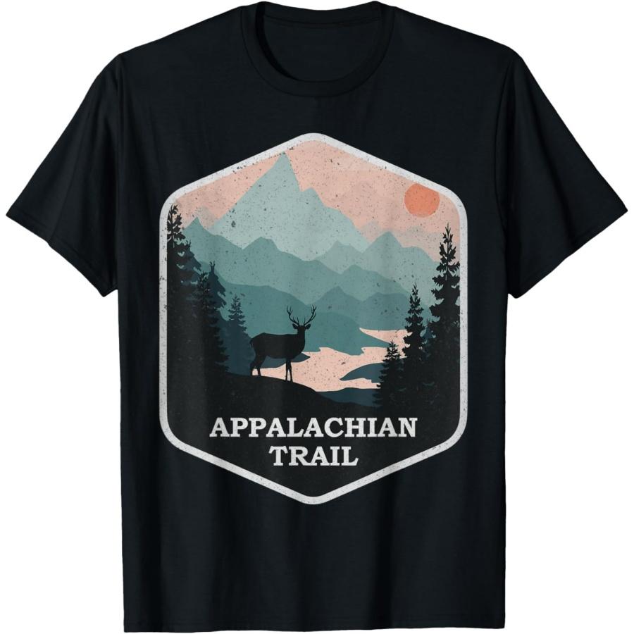 

Vintage Appalachian Trail Retro Hiking Mountains Souvenir T-Shirt XXXXXL чорний