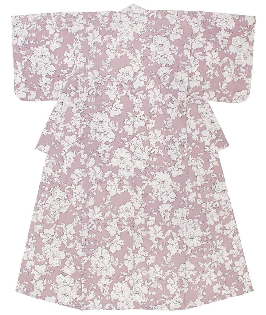 SOUBIEN Yukata Set and Free Pink with Poppy and Flaxen Women's Two-Piece (Yukata Obi), Size, Colors, Ykt10121-obs10029