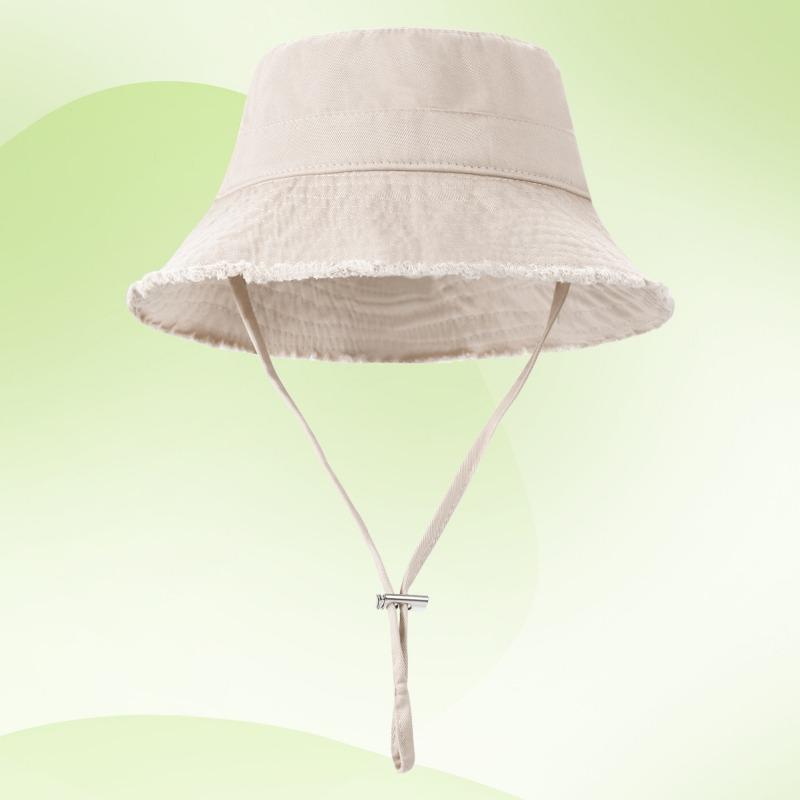 Raw Edge Red Bucket Hat Women's Summer Versatile Thin Big Brim Showing Small Face Outdoor Basin Hat Tide