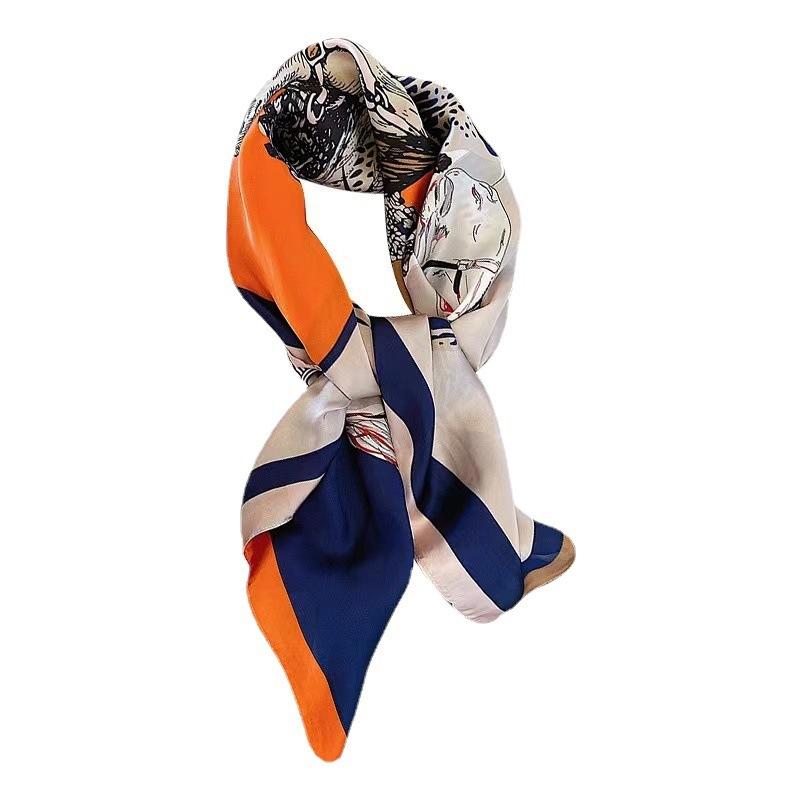 Small square scarf silk scarf women's 71x71 Korean versatile decoration with suit shirt professional scarf neck protection thin scarf