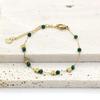 Romantic Heart Malachite Gold Stainless Steel Women's Bracelet: Simple, Fresh, Elegant Style