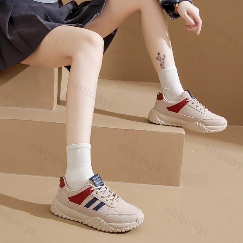 Damen Freizeit-Sneaker 2026 Herbst Neu Vintage Komfort Rutschfest Laufschuhe Mode Schnürung Höhenverstellung Vulkanisierte Schuhe