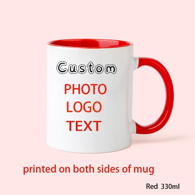 

Custom NAME IMAGE TEXT Cup, Personalised Your Photo Mug, Customize Coffee Mugs, Tea Cups, Mothers day, Wedding Gift 301-400ml червоний