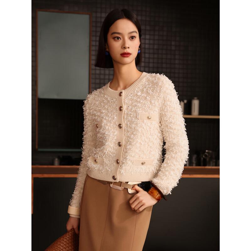 JUZUI Women's Cozy Soft Wool Blend Short Knit Sweater