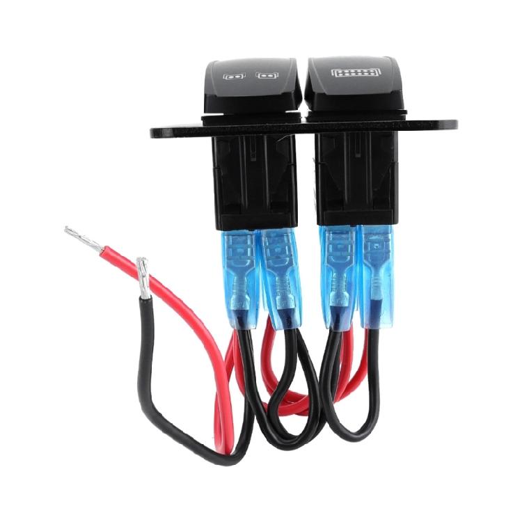 Multifunctional 12V 24V Car 2 Gang/3 Gang Rockers Switch Panel with LED Indicators for Enhances Vehicle Lighting Control