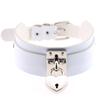 Heart Choker Necklace For Women lock Collar Leather Chockers Goth Punk Jewelry