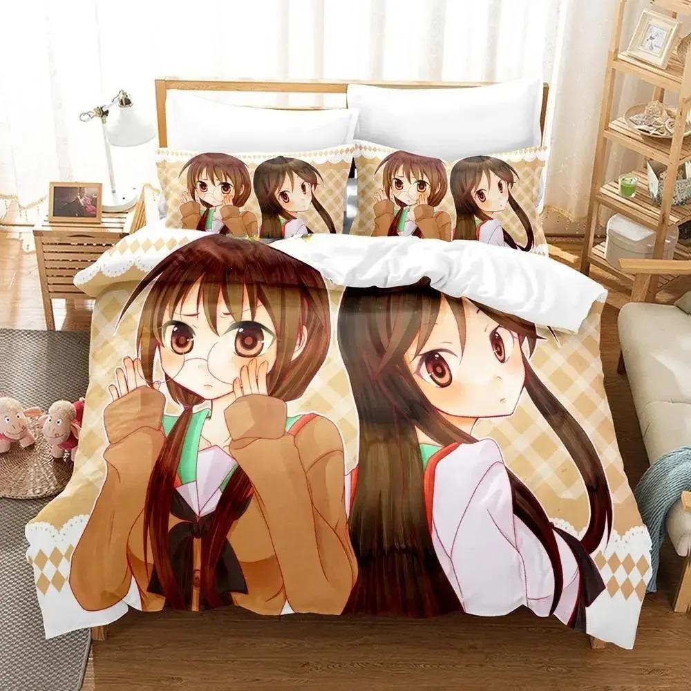 Anime A Channel Bedding Set Single Twin Full Queen King Size Bed Set Adult Kid Bedroom Duvetcover Sets Print Anime Bed Sheet Set