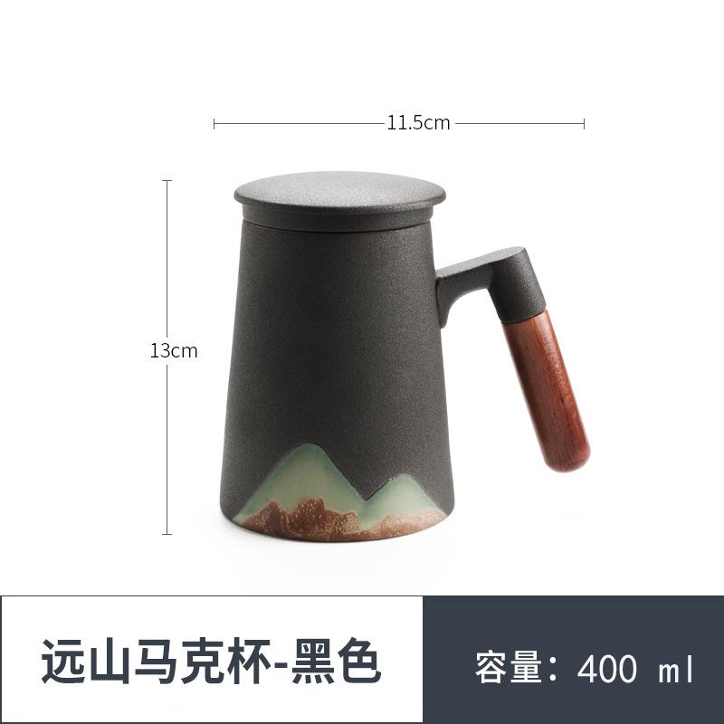 

Керамический фильтр Hualiang с крышкой Yuanshan Cup Большая емкость для разделения чая Чашка для чая 401-500ml
