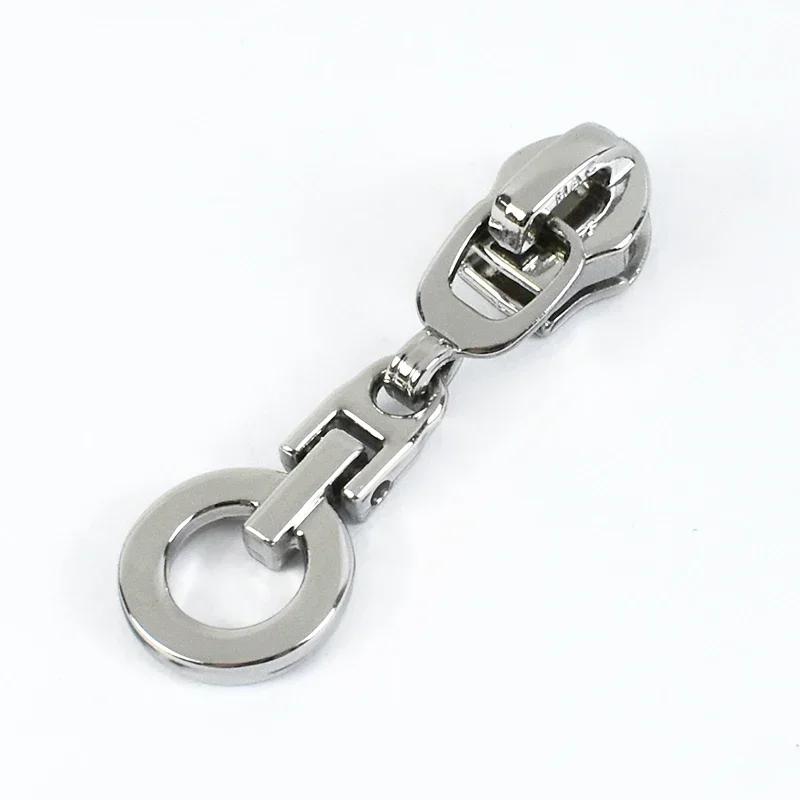 5/10/20Pcs Meetee 5# Zippers Slider Pullers for Nylon Zipper Tapes Sewing Zip Closure Heads Repair Kits Bag Garment Accessories