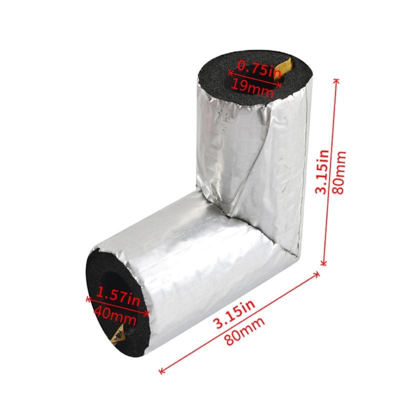 Flame Retardant Foam Insulation Elbow Tubes Suitable for 3/4 Inch Pipes High Temperature Resistance Anti Settling Design