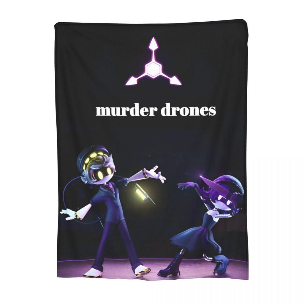 Murder Drones Uzi Doorman Knitted Blanket Coral Fleece Plush Tv Series Soft Throw Blankets for Outdoor Travel Bedroom Quilt