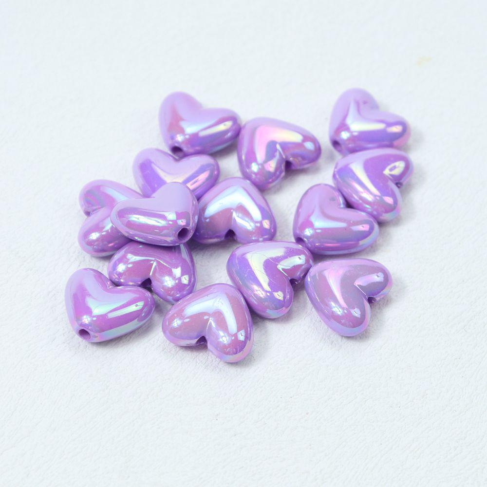 Colorful Heart Beads for DIY Phone Chains, Bracelets, Car Ornaments, and Clothing Accessories