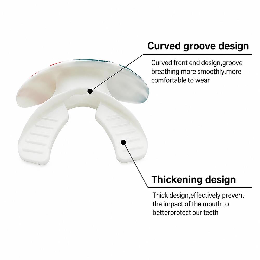 Adult Mouthguard with Retainer Strap Anti-Collision Rugby Premium Sports Protector Slip-Resistant Oral Lip Teeth Guard Shield 3