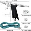 Double Action Airbrush Kit, Trigger Air Brush Spray Gun with 0.3, 0.2, 0.5mm Needles, 3 Sets Nozzles, Air Cap, 2cc/5cc/13cc Paint Cup, Air Hose, for