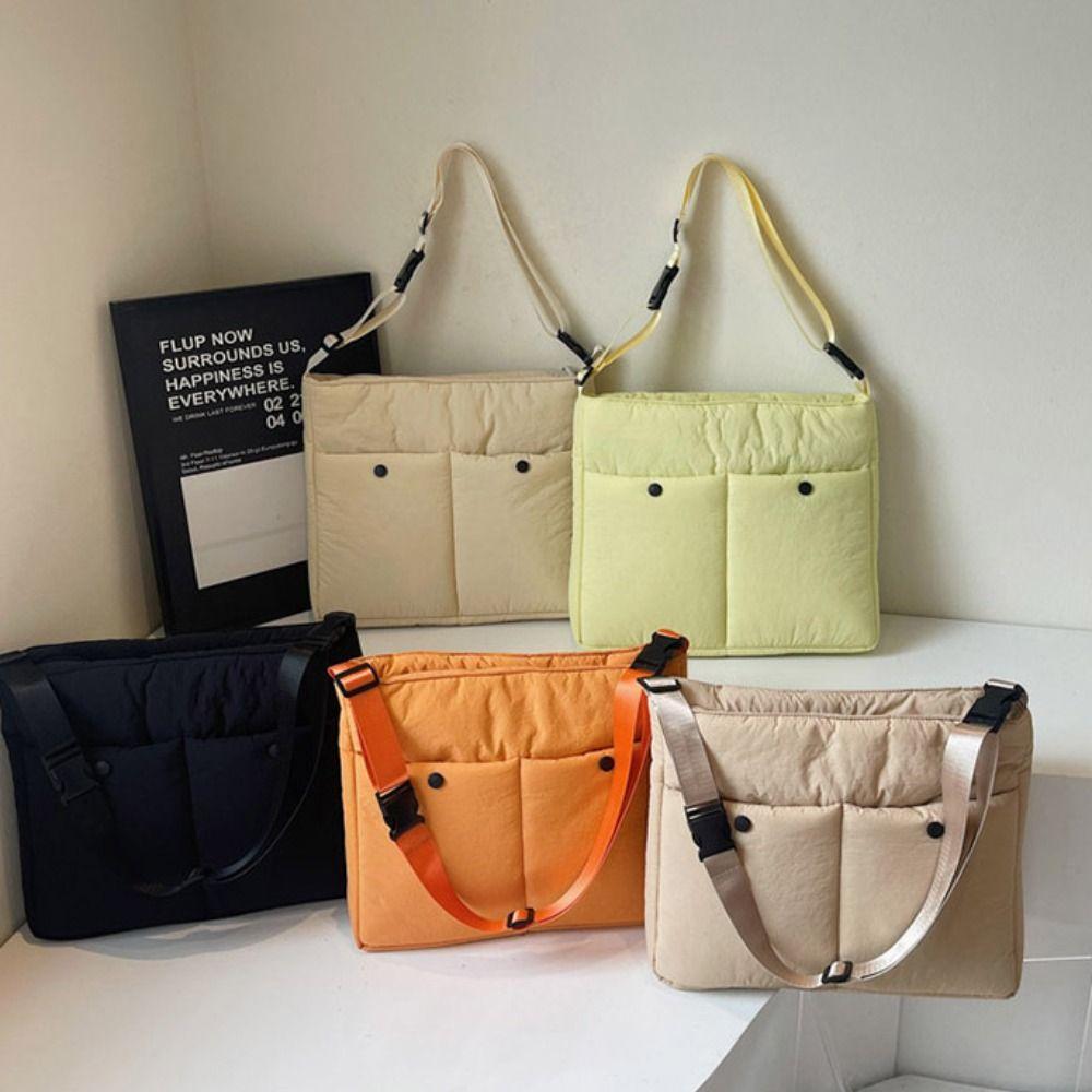 Large Capacity Space Cotton Crossbody Bag Tote Bag Laptop Bag Korean Shoulder Bag  Girls