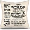 To My Bonus Daughter Gift Ideas Throw Pillow Covers for Bonus Daughter from Bonus Mom Bonus Dad Birthday Graduation Thanksgiving