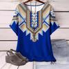 Summer Round Neck 3D Retro Ethnic Style Printed Top Fashionable Casual Short Sleeved Women's Plus SizeT-shirts