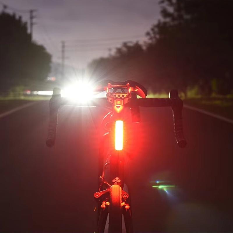 Bicycle Taillights Auto Start/Stop Bike Rear Smart Taillight Usb /Type C Charging Waterproof Brake Sensing Light