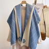 Women S Double Sided Faux Cashmere Camellia Scarf Warm Thick Shawl Wrap