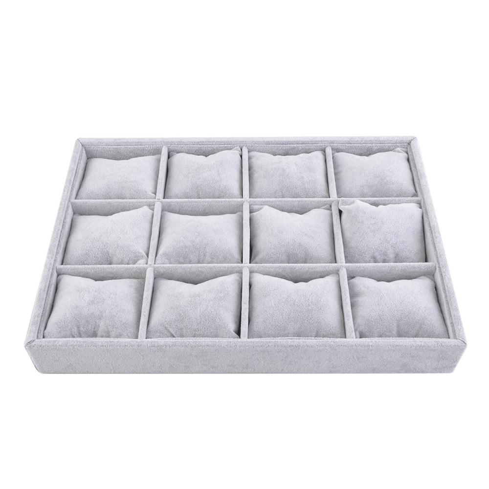 High Leve Velvet Jewelry Tray Plate Holder Display Ring Bracelet Necklace Watch Pendant Stud Earring Hand Catenary