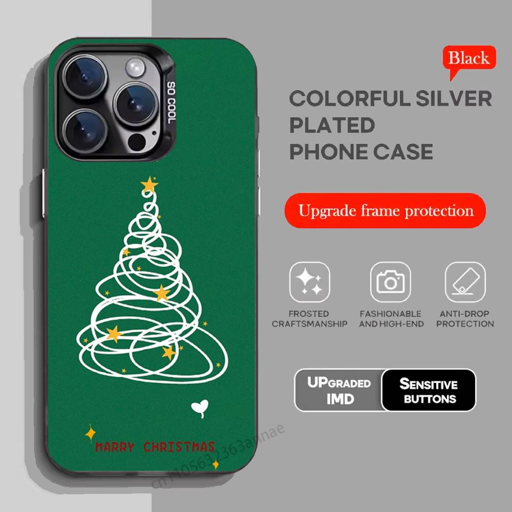 Cartoon Christmas Style Phone Case for iPhone 15 16 Pro Max Air SE 11 13 Pro 14 Plus 12 11Pro 15Pro Max 16e Cover