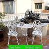 Three-Piece Wrought Iron & Cast Aluminum Outdoor Furniture Set for Balcony, Patio, or Villa Garden